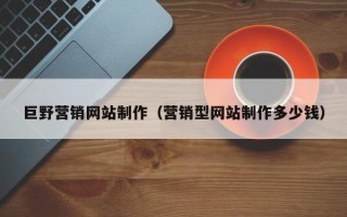 巨野营销网站制作（营销型网站制作多少钱）